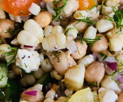 Summer Corn and Chickpea Salad