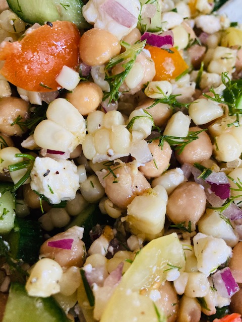 Summer Corn and Chickpea Salad